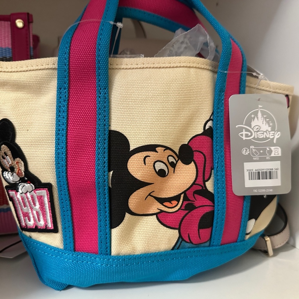 Disney Mickey Mouse Cream and Blue Tote